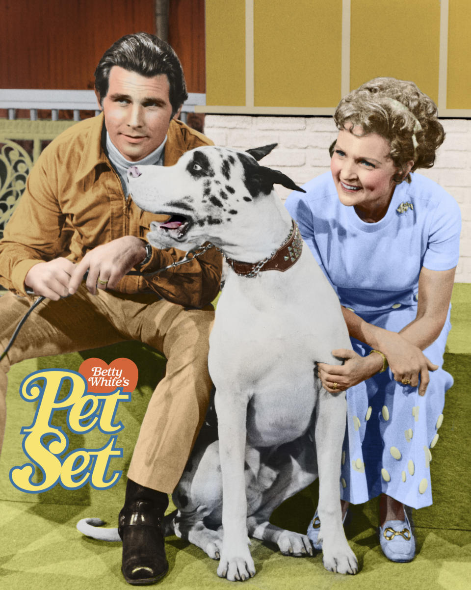 Betty White with James Brolin on <em>The Pet Set</em>