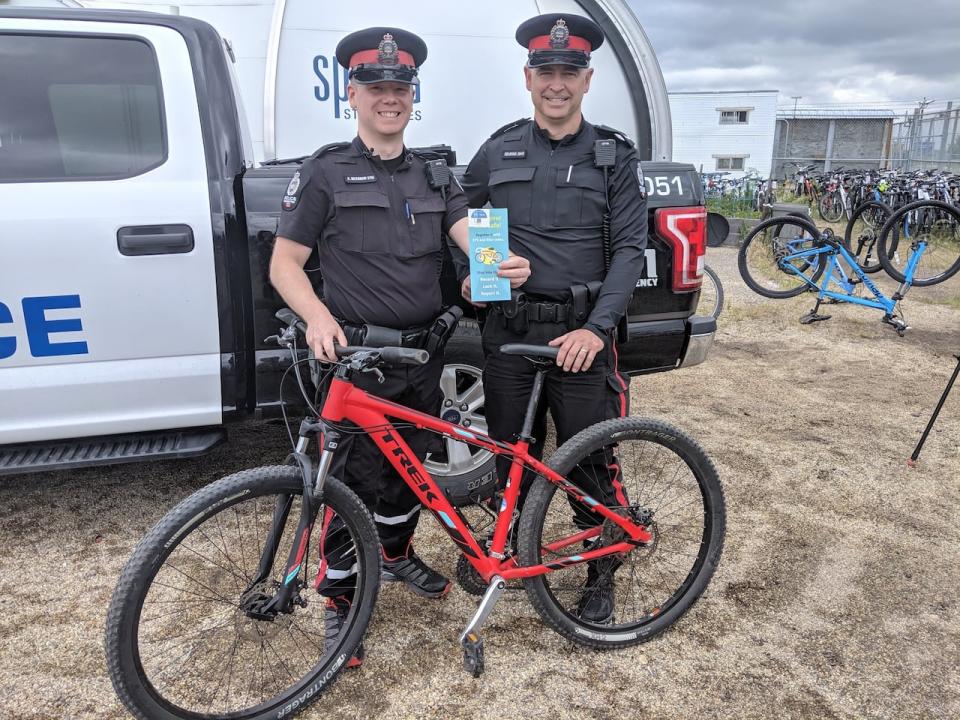 On Tuesday, Const. Dana Gehring and Const. Kenny McKinnon announced a new partnership between Edmonton Police and Bike Index, a non-profit online bike registry that will help officers reunite cyclists and stolen bikes.