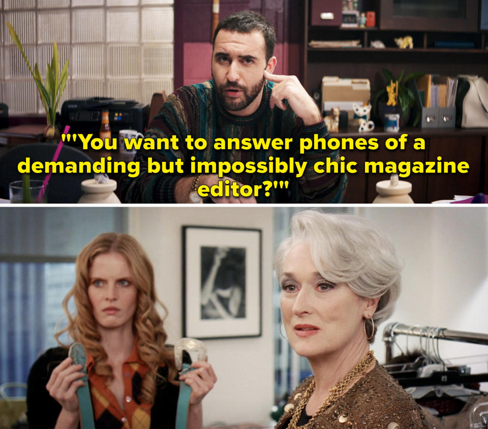 Screenshots from "Ms. Marvel" and "The Devil Wears Prada"