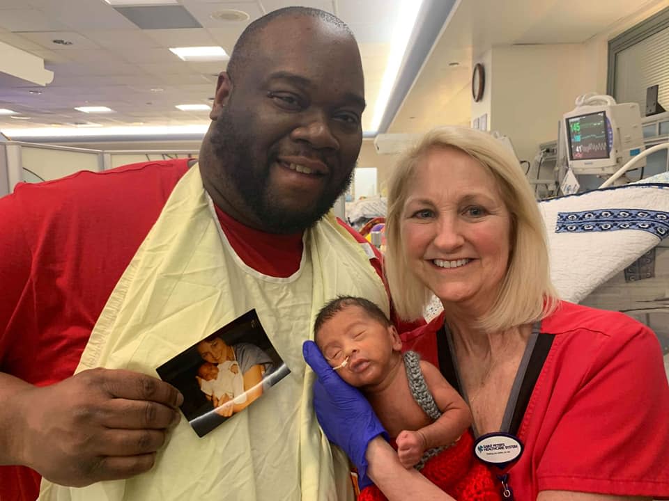 David Caldwell with his son Zayne and nurse Lissa McGowan | Renata Freydin and David Caldwell