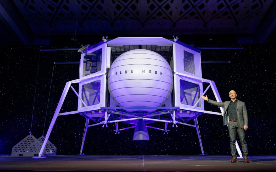 Blue Origin is building a lunar lander aptly called the Blue Moon