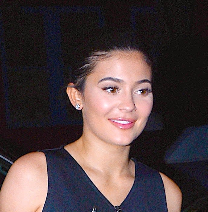 close-up of Kylie with slicked-back bun