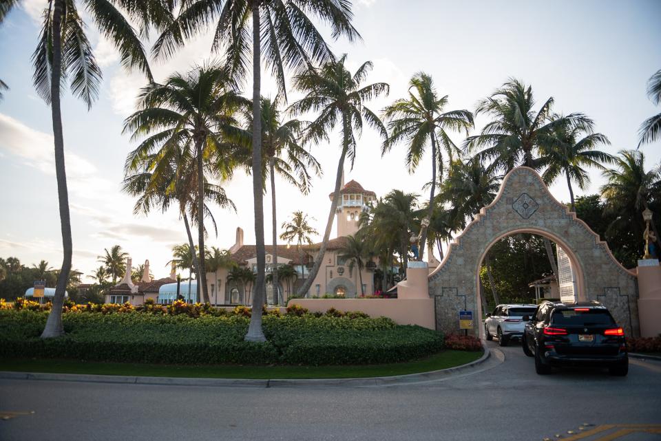 Mar-A-Lago, former President Donald Trump's residence on Thursday, March 30, 2023, in Palm Beach, FL. On Thursday, a grand jury in Manhattan voted to indict Trump in connection with an alleged payment of hush money to adult actress Stormy Daniels in 2016.