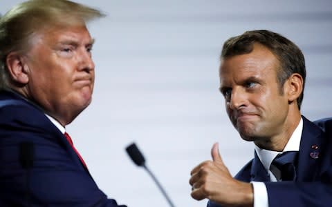 French President Emmanuel Macron and U.S. President Donald Trump  - Credit: REUTERS