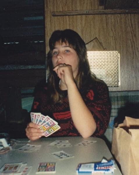 Michelle Koski playing cards. (Photo contributed by Melissa Johnson.)