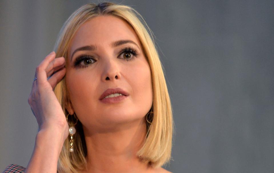 FILE PHOTO: Ivanka Trump, daughter and adviser to President Donald Trump, listens to remarks during "Unleashing the Potential of Women Entrepreneurs Through Finance and Markets" event, at the IMF and World Bank's 2019 Annual Meetings of finance ministers and bank governors, in Washington, U.S., October 18, 2019. REUTERS/Mike Theiler/File Photo