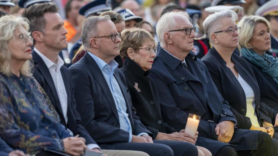 Mr Albanese attended a candlelight vigil on Sunday to honour the victims of the Bondi Junction massacre. Picture: NSW Government/NCA NewsWire.