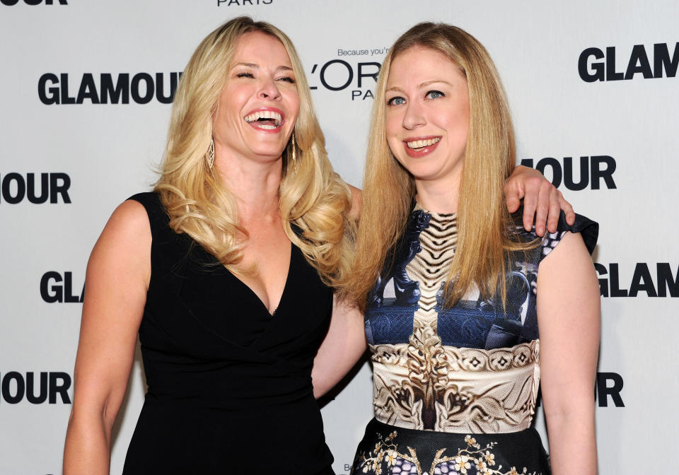 Television personality Chelsea Handler, left, and Chelsea Clinton attend Glamour Magazine's 22nd annual "Women of the Year Awards" at Carnegie Hall on Monday Nov. 12, 2012 in New York. (Photo by Evan Agostini/Invision/AP)