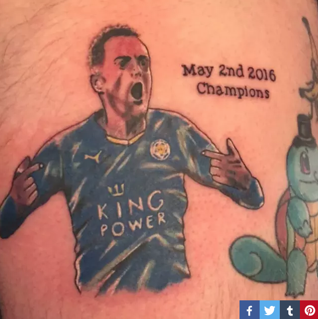 <p>When Leicester won the Premier League, football smiled. When this tattoo was unveiled, football laughed… </p>