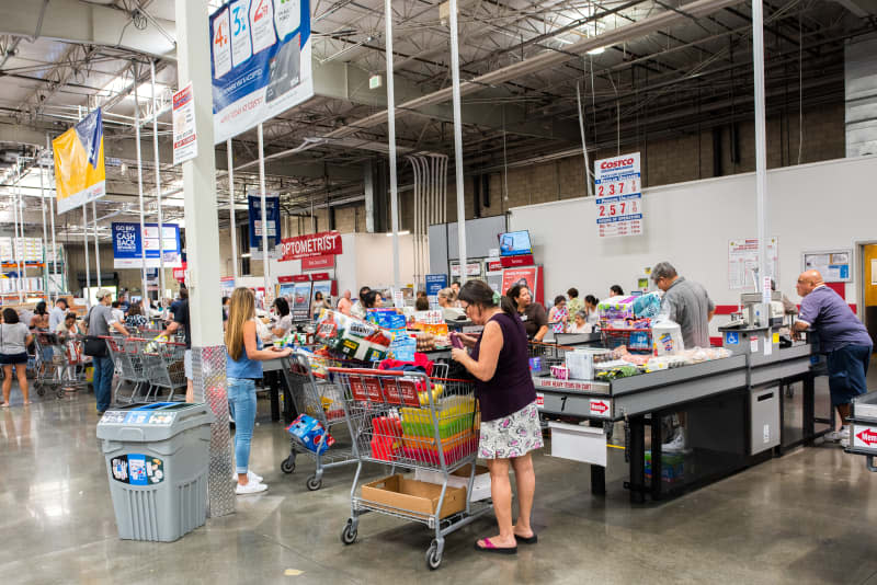 Burbank, CA, USA: July 27, 2016: Costco Wholesale recently reported that their earnings per share growth will be 12.90% over the next five years.