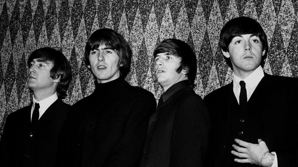 The Beatles - (Left to right) John Lennon, George Harrison, Ringo Starr and Paul McCartney, at a press conference before a show in Gaumont, Kilburn.