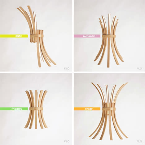 different positions filo lamp