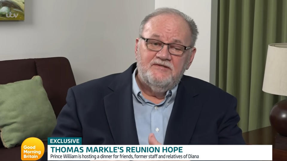 Thomas Markle recently told &#39;Good Morning Britain&#39; he hopes to be able to meet his grandchildren. (ITV)