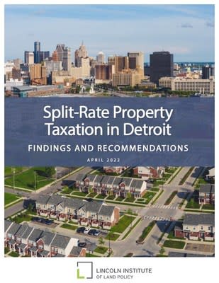 A new study, &quot;Split-Rate Property Taxation in Detroit: Findings and Recommendations&quot;, finds that taxing land at five times the rate for buildings would result in lower tax bills for 96 percent of homeowners, with an average savings of about 18 percent