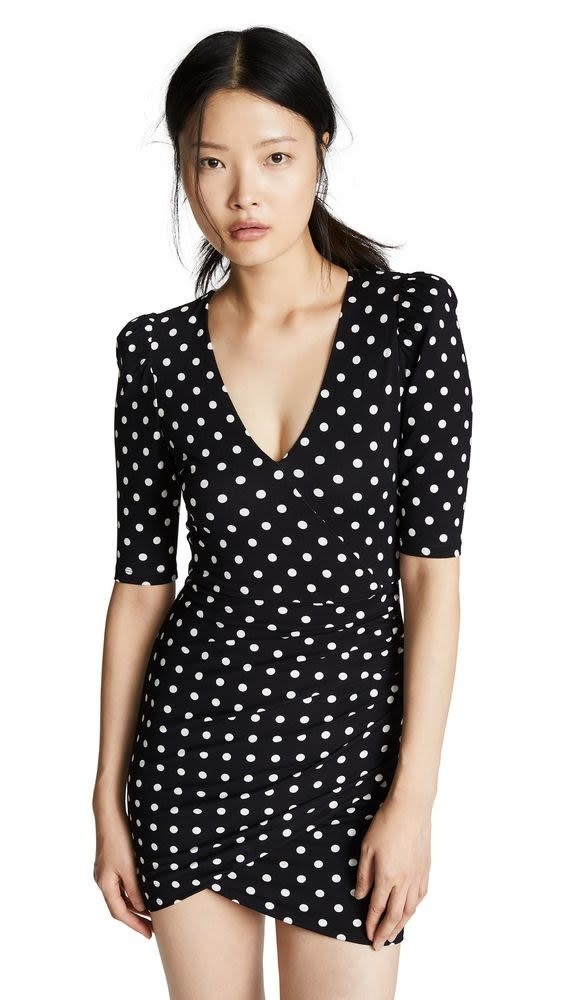 alice + olivia Judy Short Sleeve Ruched Dress