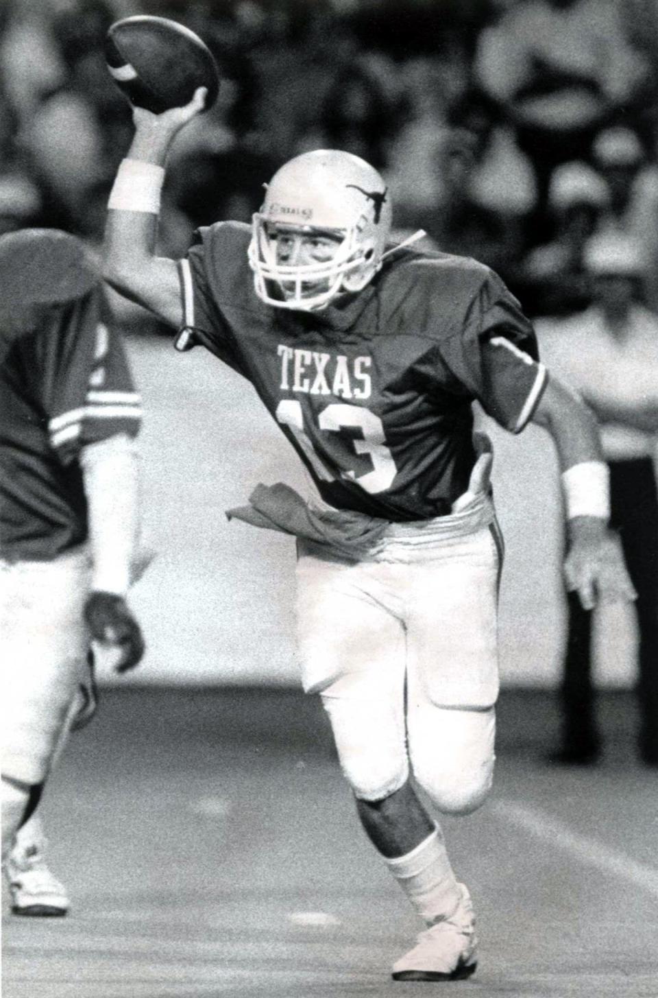 Texas quarterback Todd Dodge and the Longhorns battled Oklahoma to a controversial 15-15 tie in 1984, one of many memorable moments that stretches back to 1900.