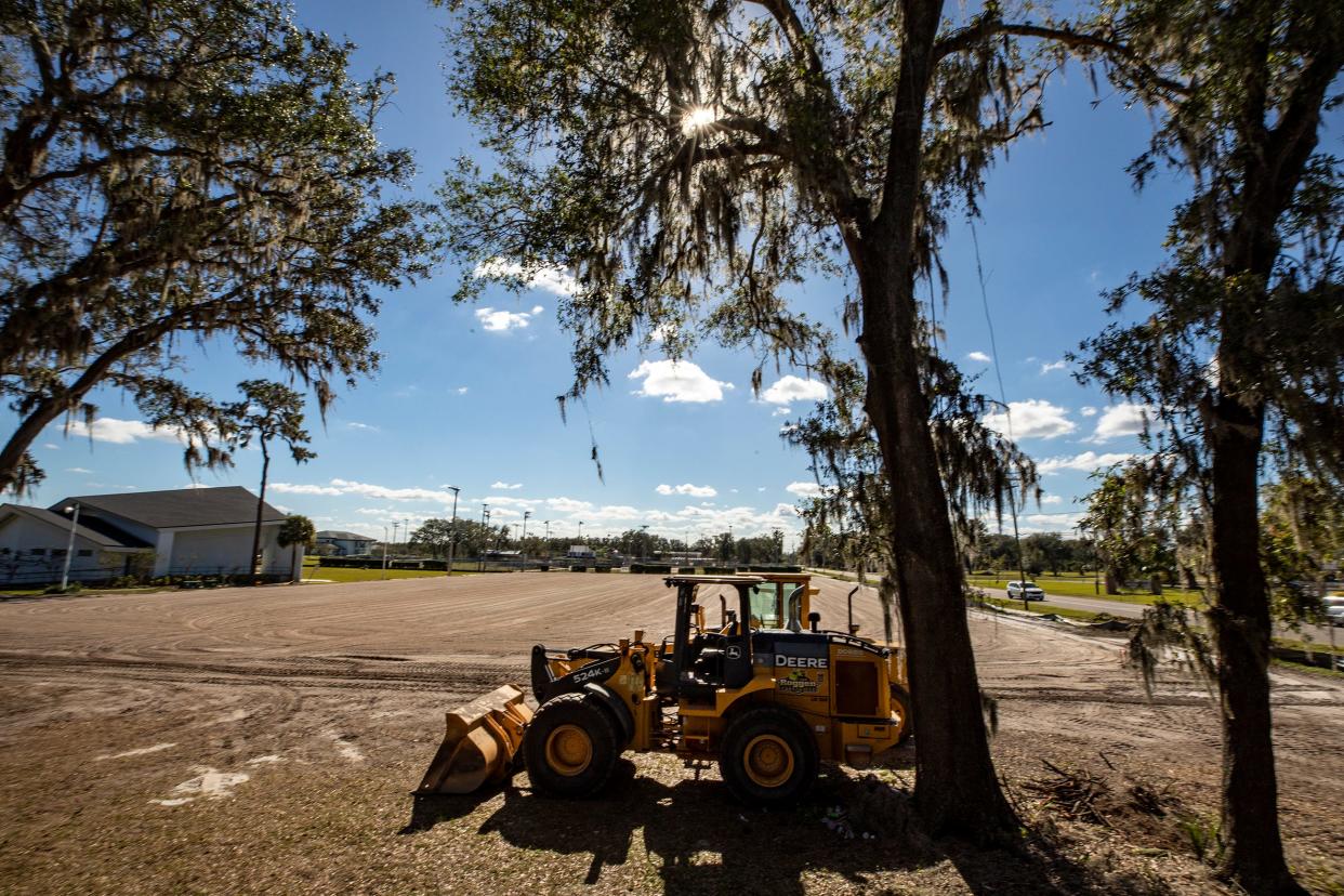Construction of new soccer fields at Mosaic Park in Bartow in December. The city manager is proposing an increase in property tax rates in the upcoming budget to deal with degraded public facilities and low city salaries.