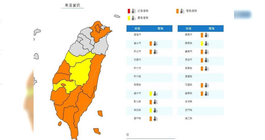 各地天氣晴朗，高溫恐飆至37度。（圖／擷取自中央氣象局）