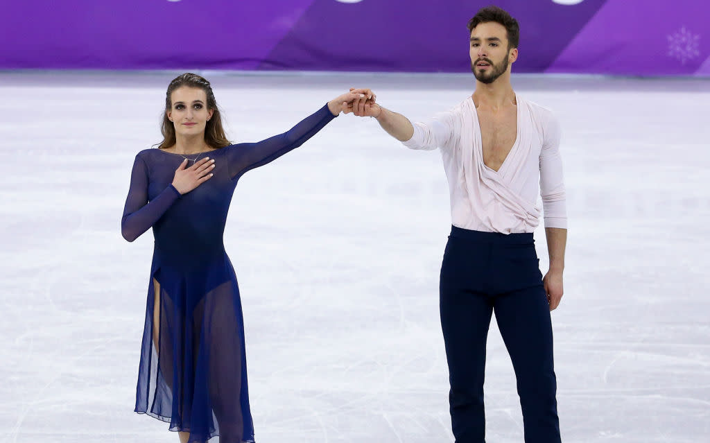 Olympian Gabriella Papadakis bounced back from her wardrobe malfunction