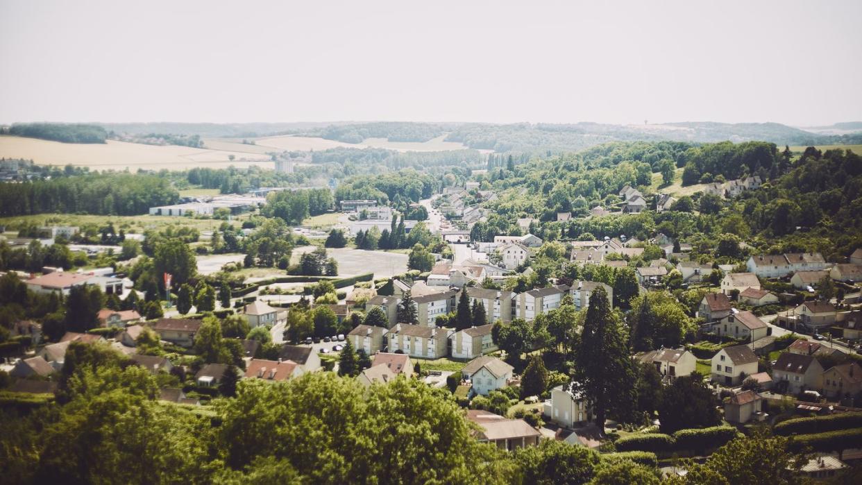 aerial view from the ceasar‚Äôs tower in provins, france