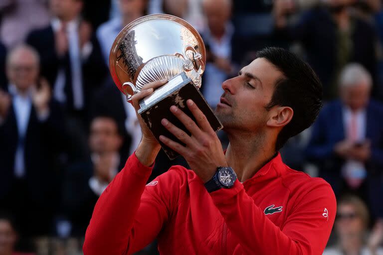 Novak Djokovic logró el título de Roma seis veces, la última en 2022 tras vencer a Stefanos Tsitsipas 