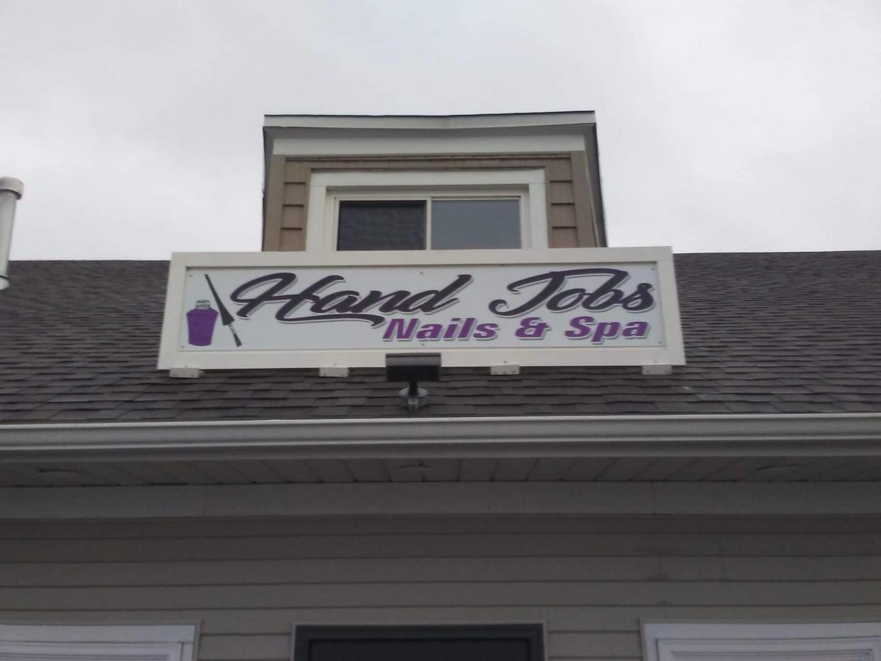 Hand Jobs Nails & Spa in Ohio is getting mixed responses to its name. (Photo: Facebook)