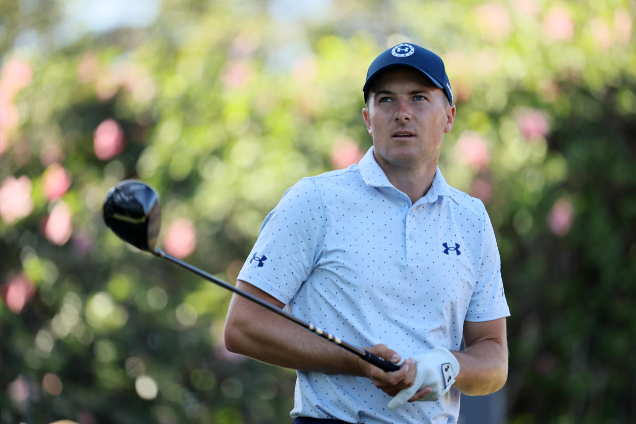 Jordan Spieth finished in second last year at Pebble Beach after a late run by eventual winner Tom Hoge. (Andy Lyons/Getty Images)