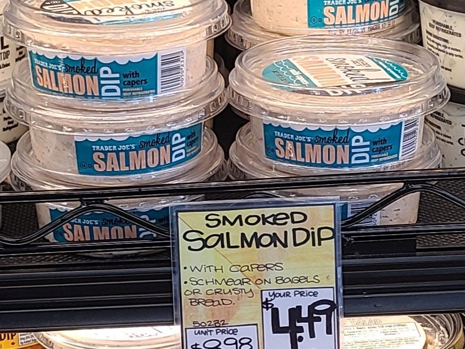 containers of smoked salmon dip at trader joes