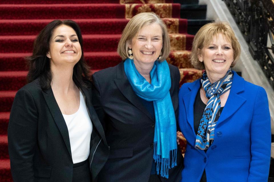 Heidi Allen, Sarah Wollaston and Anna Soubry quit the Tory Party on Wednesday (AFP/Getty Images)
