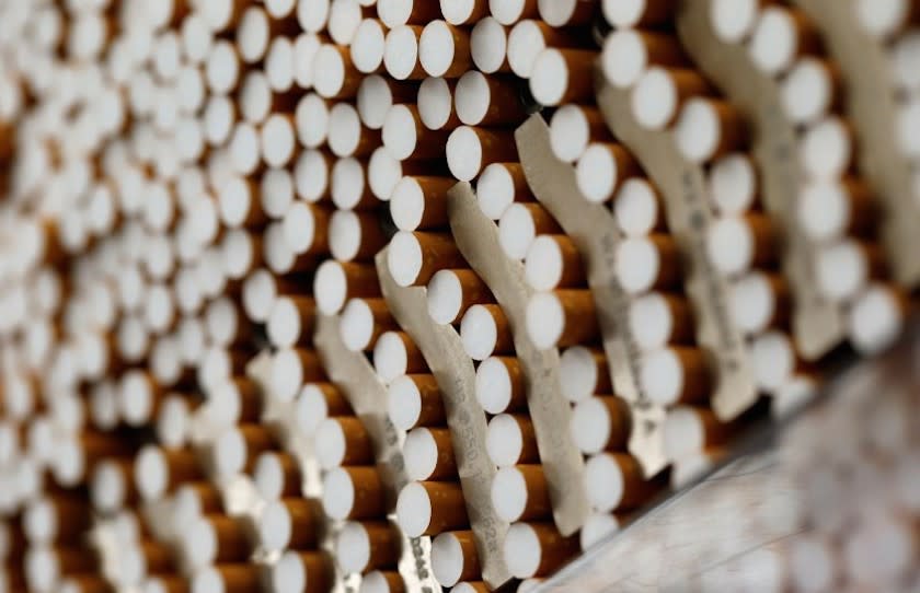 Cigarettes are seen during the manufacturing process in the British American Tobacco Cigarette Factory (BAT) in Bayreuth in this April 30, 2014 file photograph. — Reuters pic