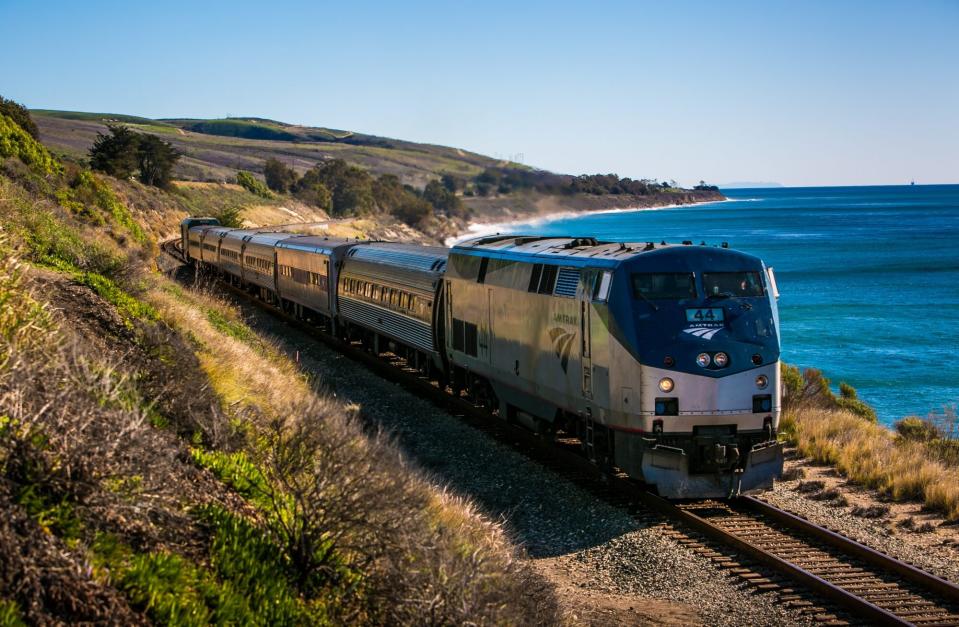 Amtrak Train Ocean Track