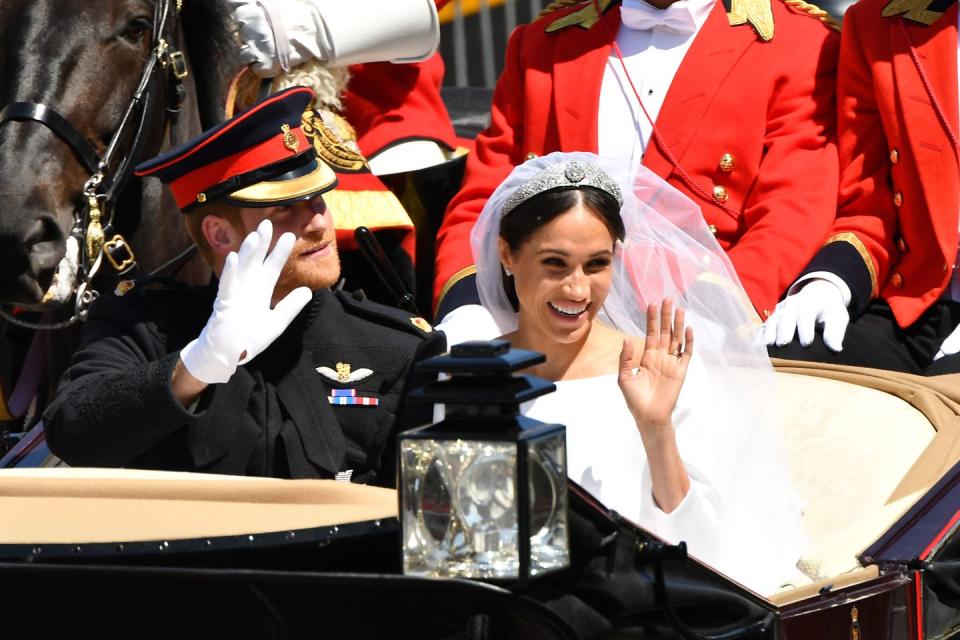 prince harry marries ms meghan markle procession