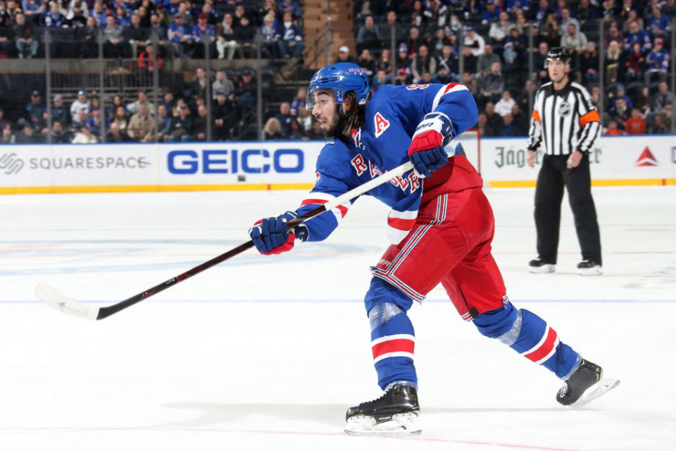 Mika Zibanejad is showcasing his star-potential. (Photo by Jared Silber/NHLI via Getty Images)