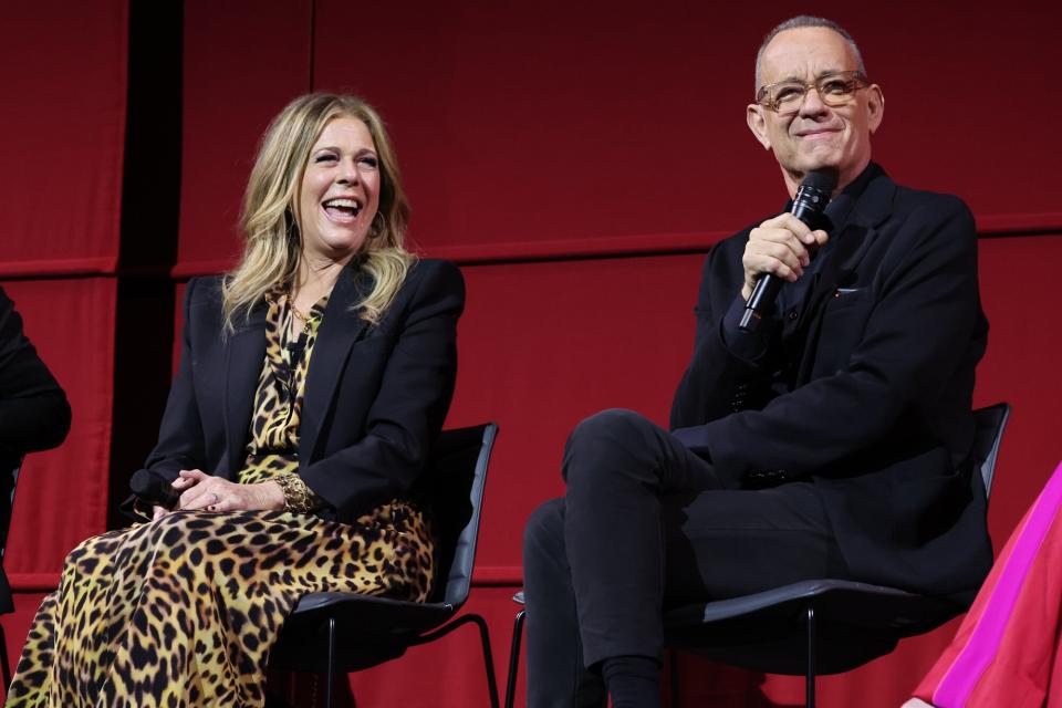 Los Angeles, CA - December 5, 2022: Rita Wilson, Producer, and Tom Hanks, Producer, attend a Q&A after the Special Screening of Columbia Pictures A MAN CALLED OTTO, at the Academy Museum. Special Screening of Columbia Pictures A MAN CALLED OTTO, The Academy Museum, Los Angeles, CA, USA - 5 Dec 2022