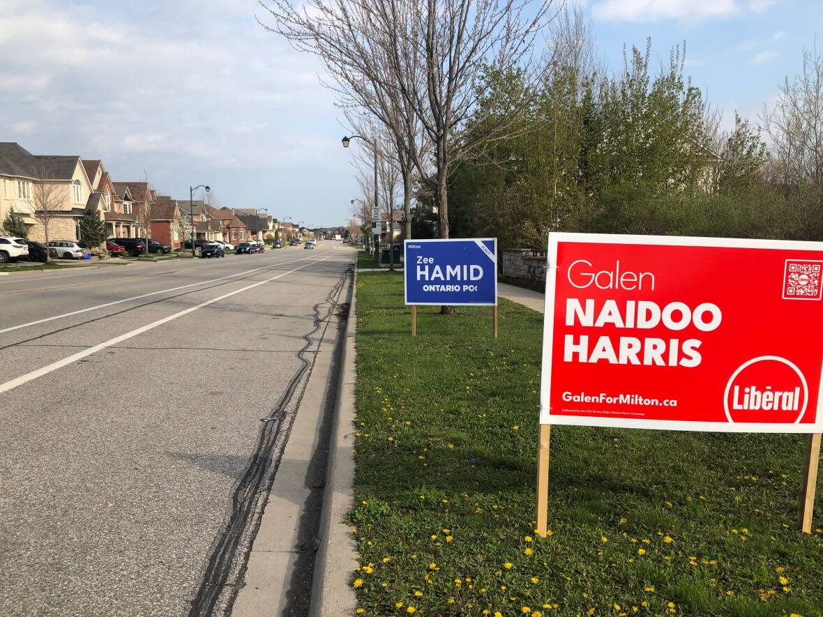 The provincial byelection in Milton happens Thursday.  (Clara Pasieka/CBC - image credit)