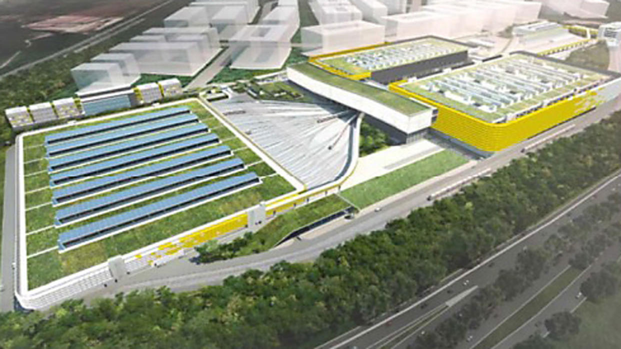 An artist's impression of the completed Tuas Depot. (IMAGE: LTA)