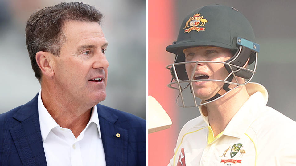 Mark Taylor says Steve Smith's second innings dismissal in Delhi reeked of desperation. Pic: Getty 