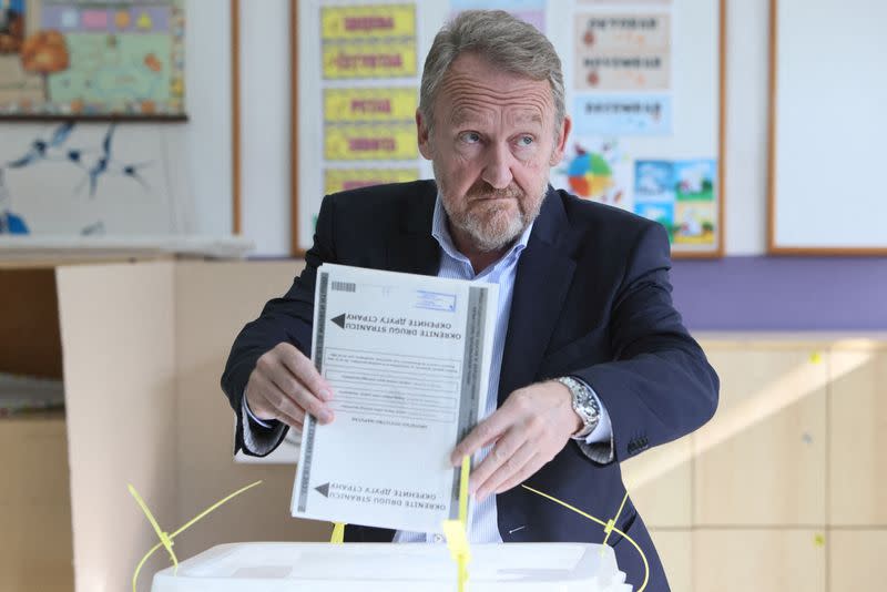 Presidential and parliamentary elections at a polling centre in a school in Sarajevo