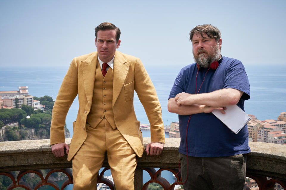 Rebecca (L to R) Armie Hammer as Maxim de Winter, Director Ben Wheatley, Cr. KERRY BROWN/NETFLIX