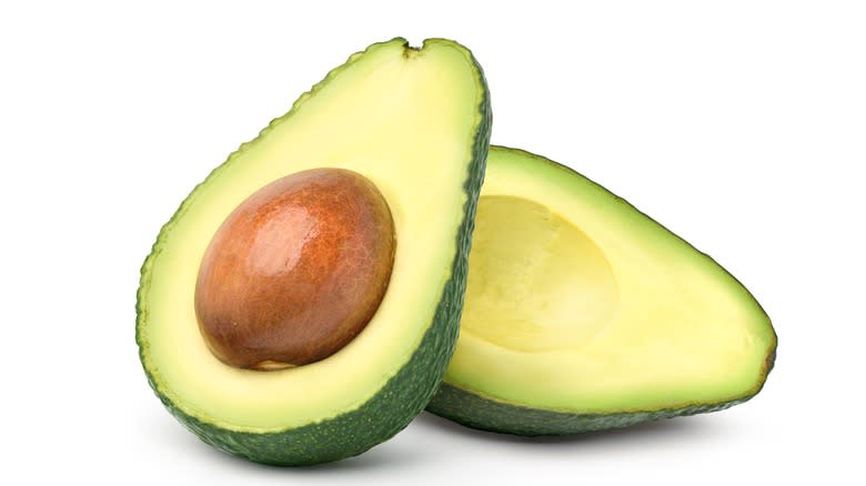 Halved avocado