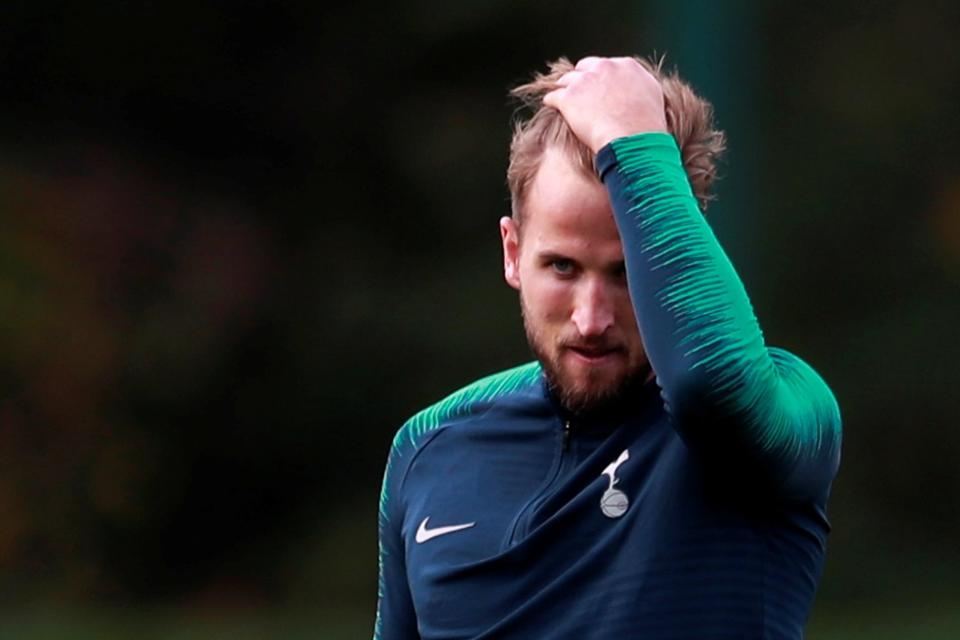 Action man: Harry Kane is back in training with Spurs: REUTERS