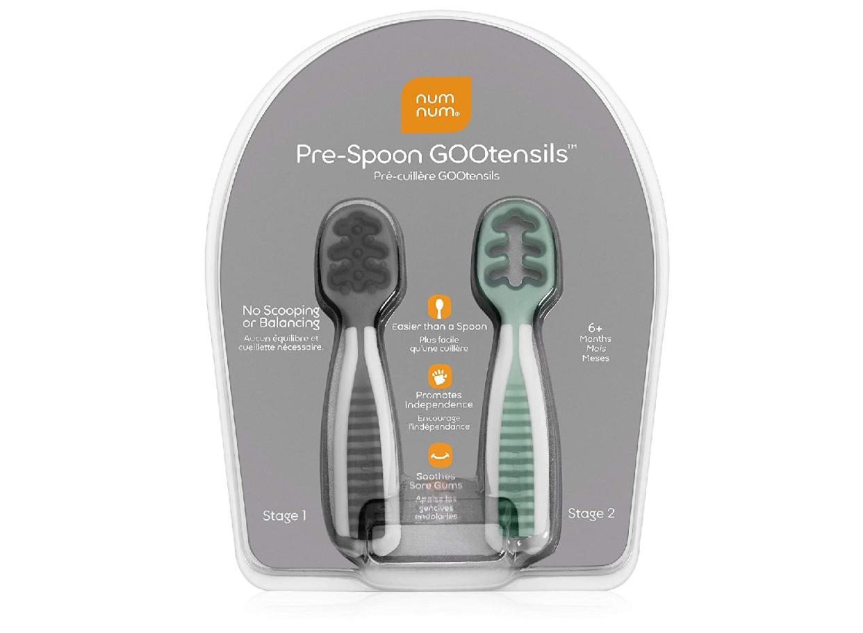 Make your baby's first meal easy on the mouth with the utensil set. (Source: Amazon)