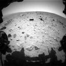 NASA's Curiosity Mars rover captured this image with its left front Hazard-Avoidance Camera (Hazcam) just after completing a drive that took the mission's total driving distance past the 1 kilometer (0.62 mile) mark. Image released July 17, 201
