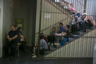 <p>Voters wait to vote on the Catalan referendum on October 1, 2017. (Photograph by Jose Colon/ MeMo for Yahoo News) </p>