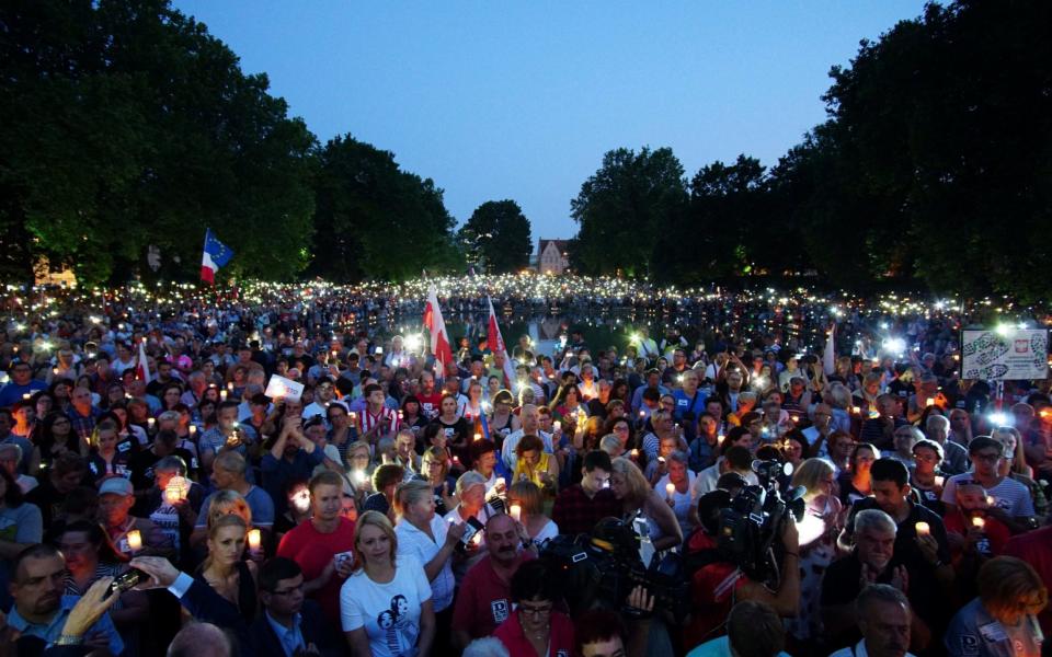 The protest movement is most popular among Poland's youth - Credit: Agencja Gazeta/Lukasz Cynalewski via REUTERS