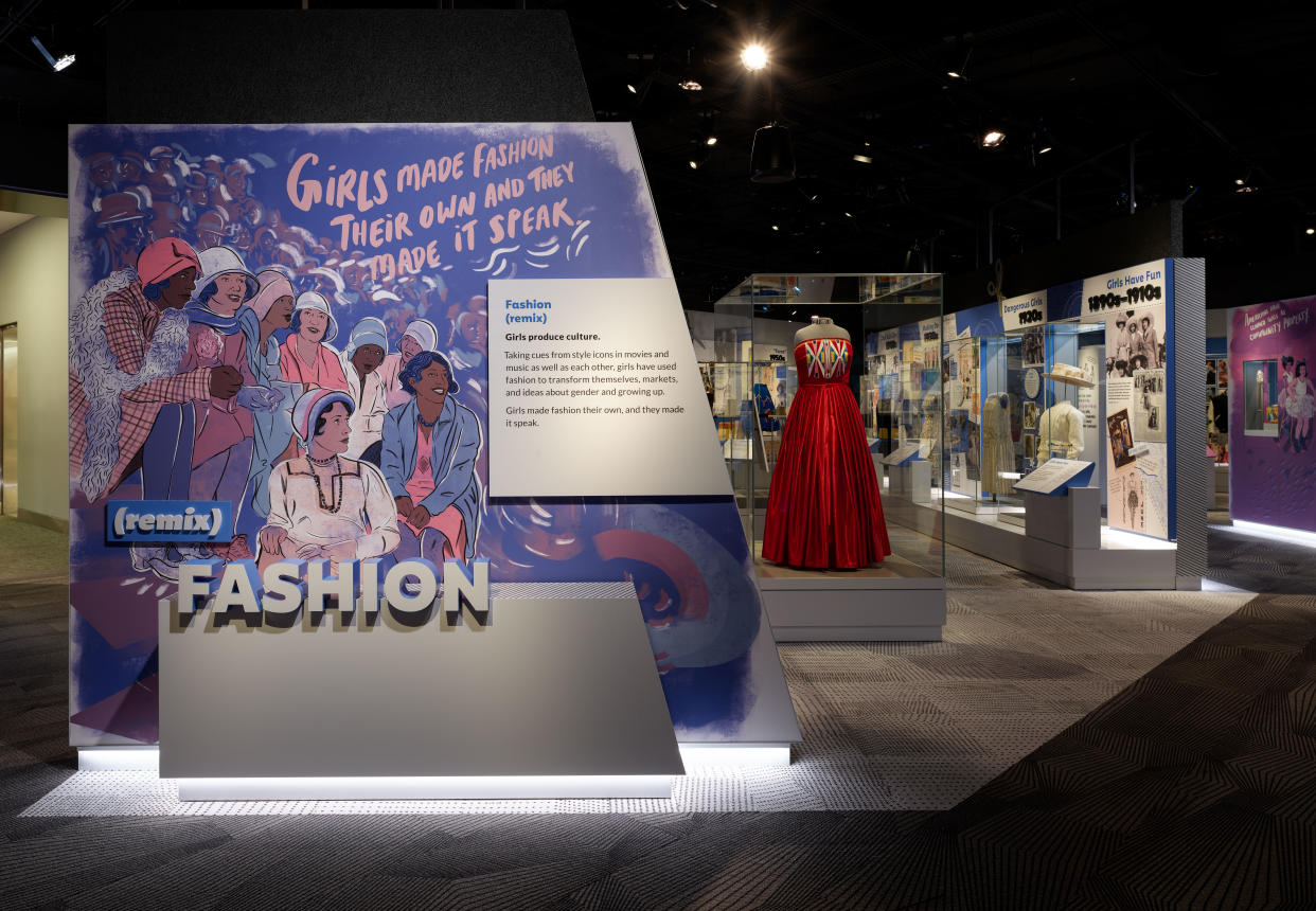 In 2018, Bella Cornell (Chocktaw) wore a prom dress to bring awareness to missing and murdered indigenous women. Her dress is now on display at Smithsonian National Museum of American History's "Girlhood (It's Complicated)" exhibit. (Photo: Smithsonian Institute)