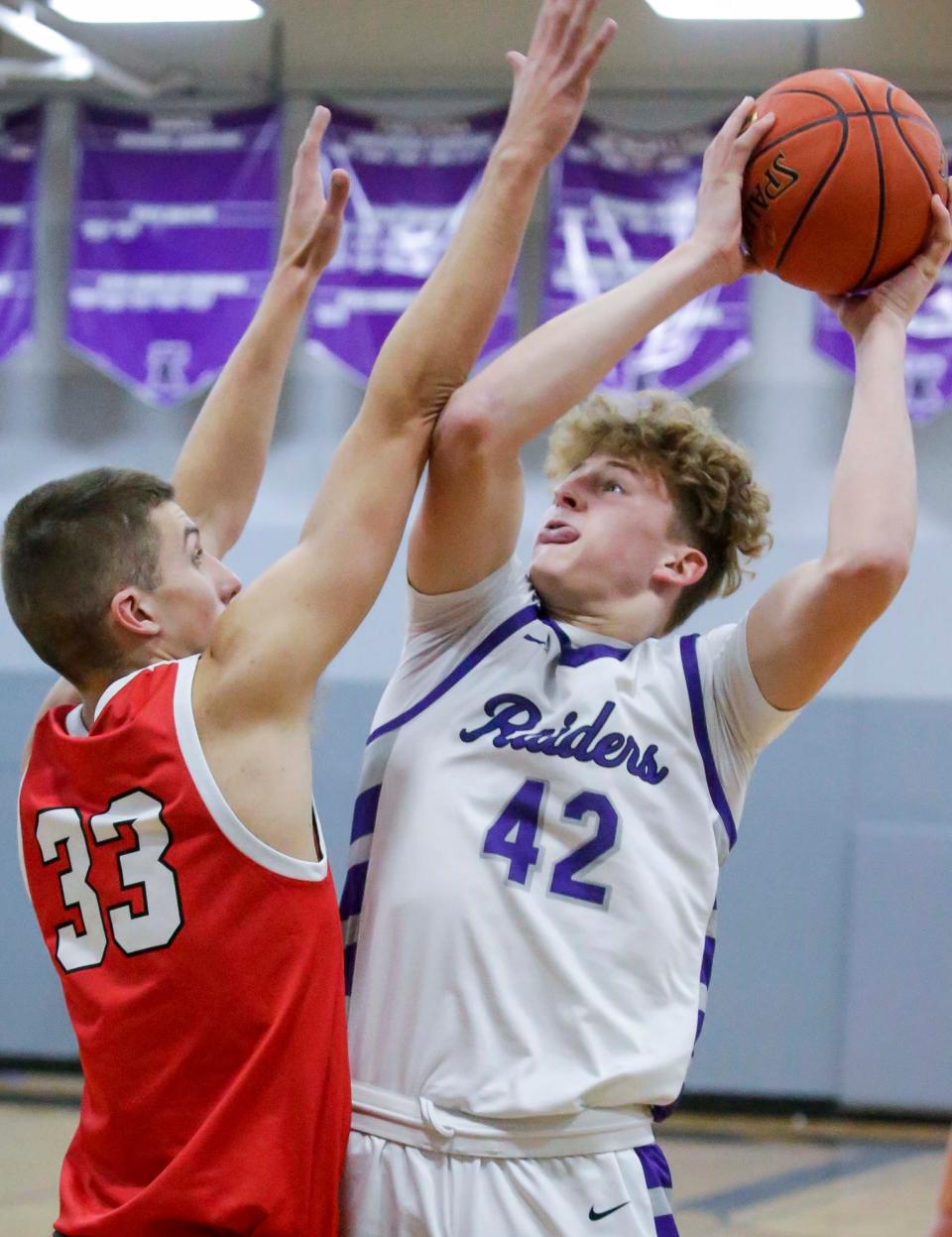 Kiel’s Grant Manz (42) is a rebounding savant who is the program's all-time leader in the category.