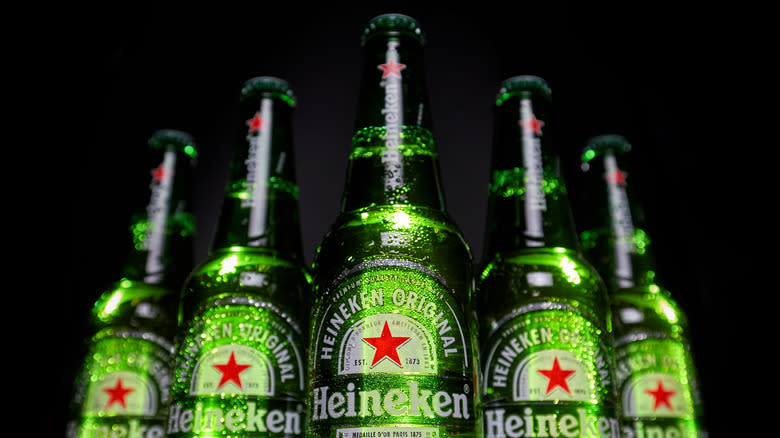 Bottles of Heineken
