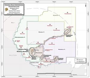 Map of Wahgnion Gold Project