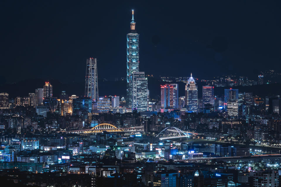 The skyline of Taipei, Taiwan